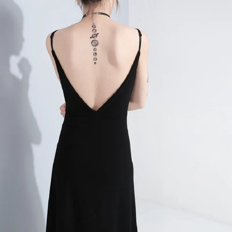 'Redemption' Black Grunge Alt Eyelet Dress