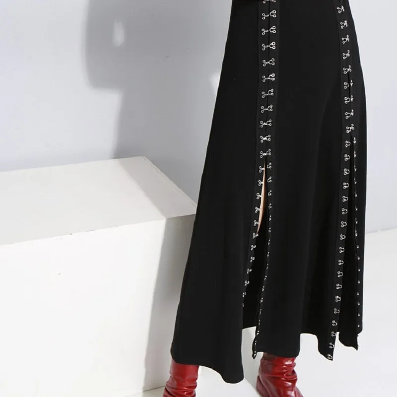 'Redemption' Black Grunge Alt Eyelet Dress