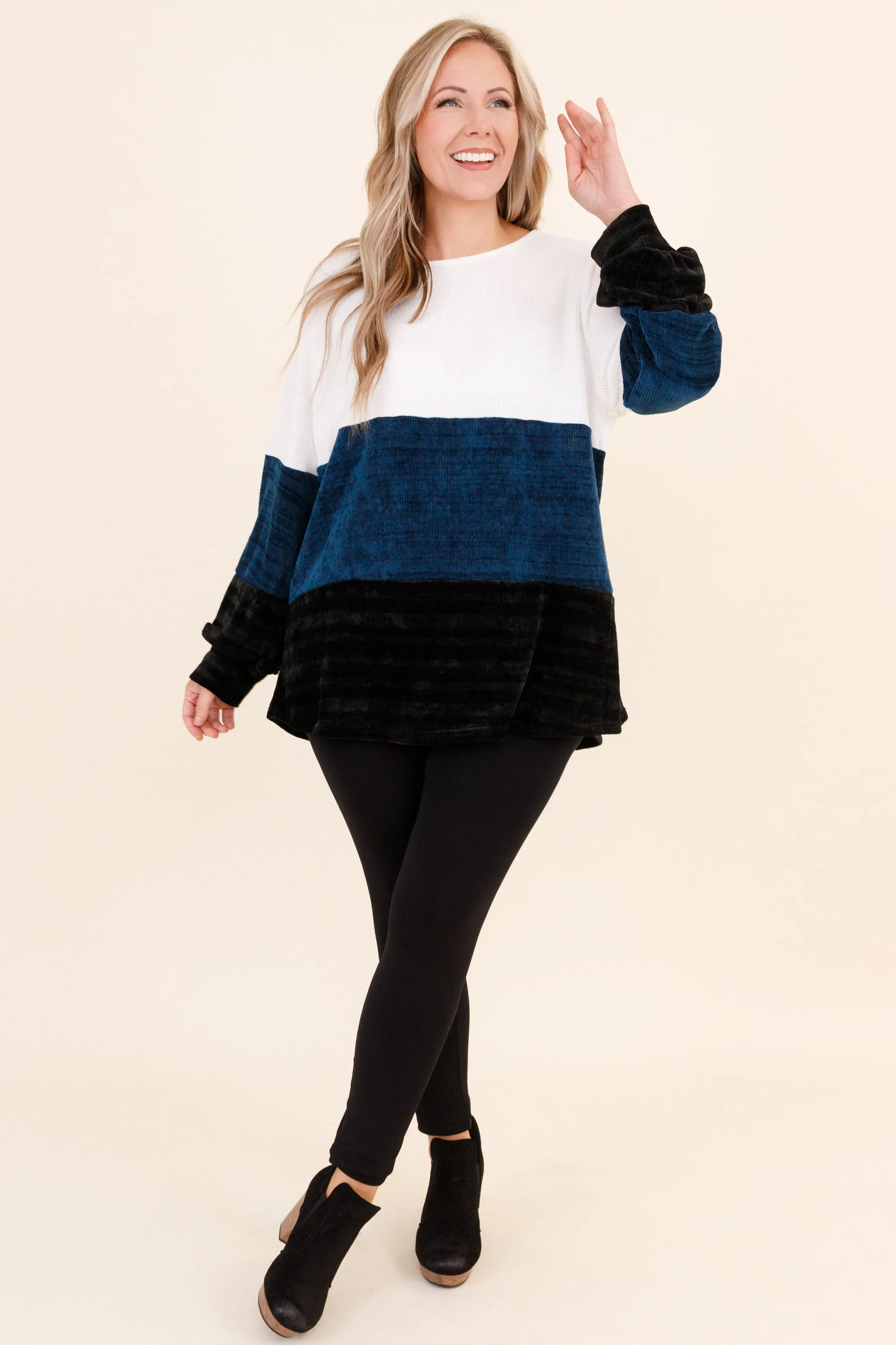 Remarkable Talents Sweater, Ivory Navy