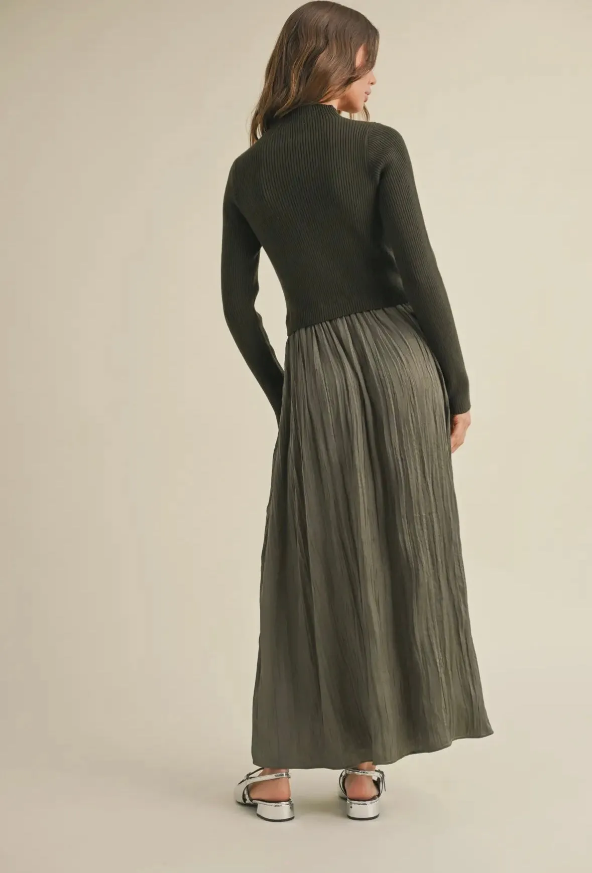 Restless Heart Satin Sweater Dress