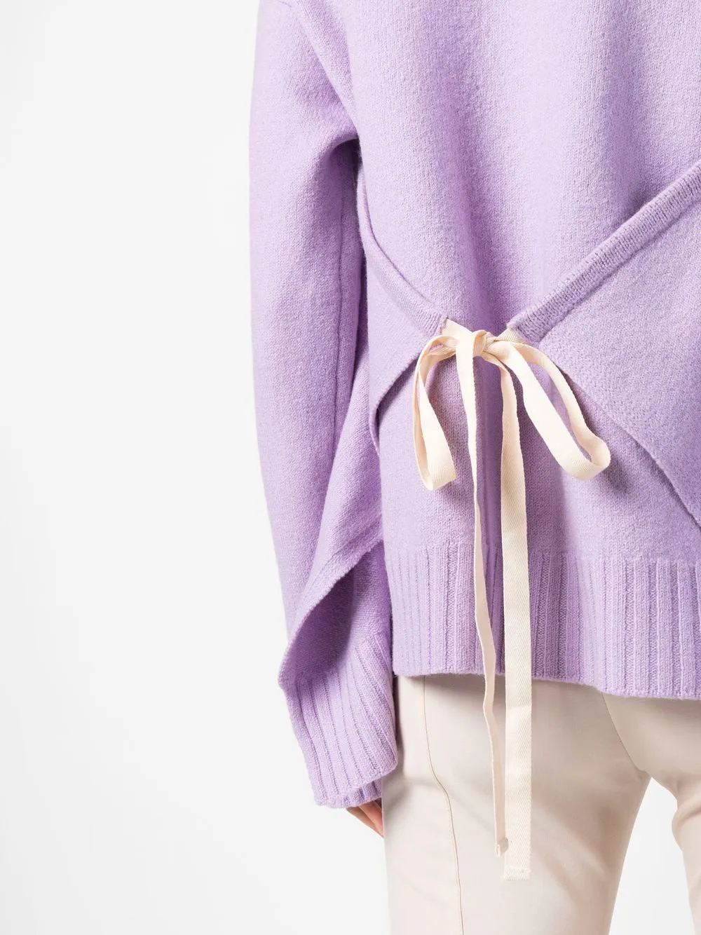 Round neck back detail jumper