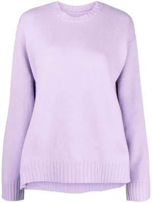 Round neck back detail jumper