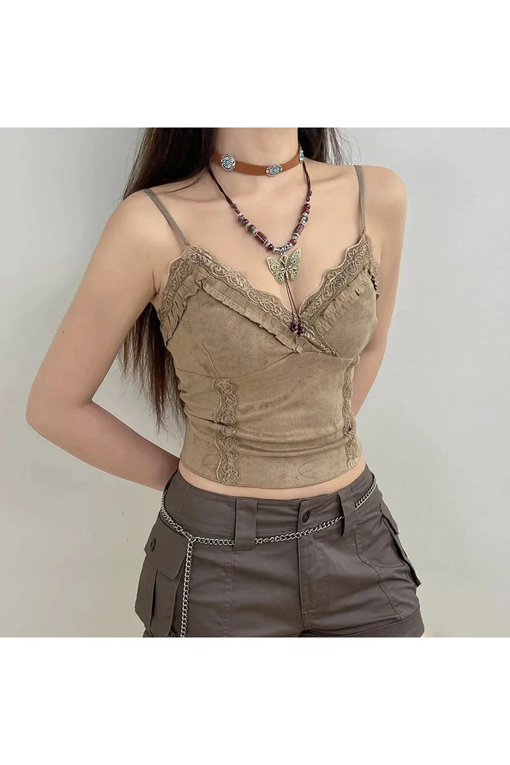 Sandy Serenade Lace Cami Top