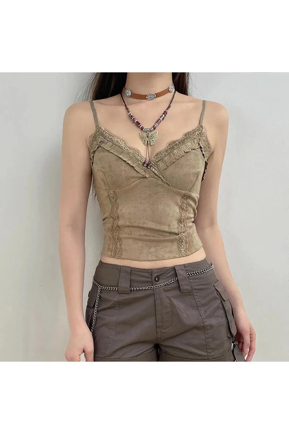 Sandy Serenade Lace Cami Top