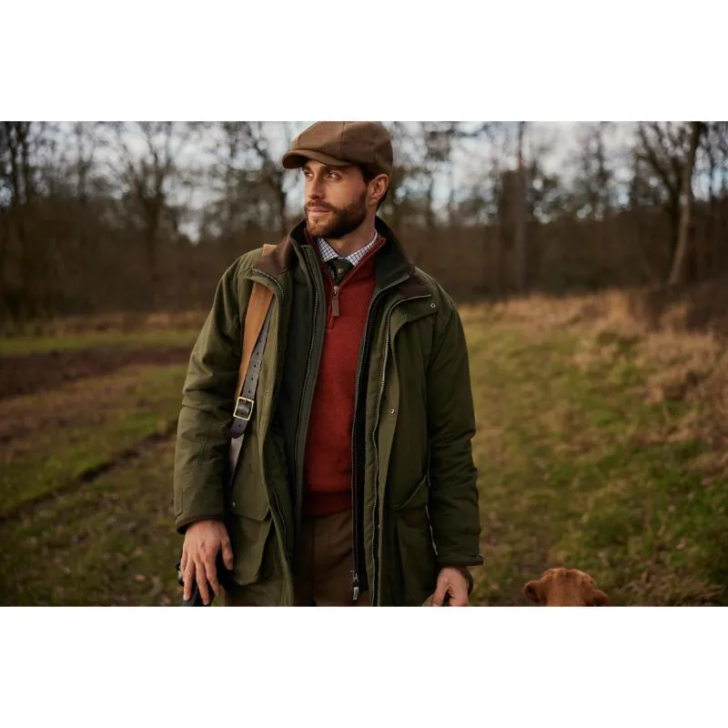 Schoffel Lewis Lambswool 1/4 Zip Mens Jumper - Brick