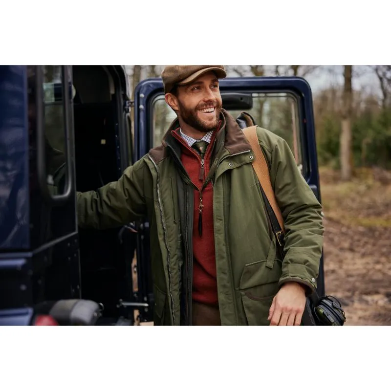 Schoffel Lewis Lambswool 1/4 Zip Mens Jumper - Brick