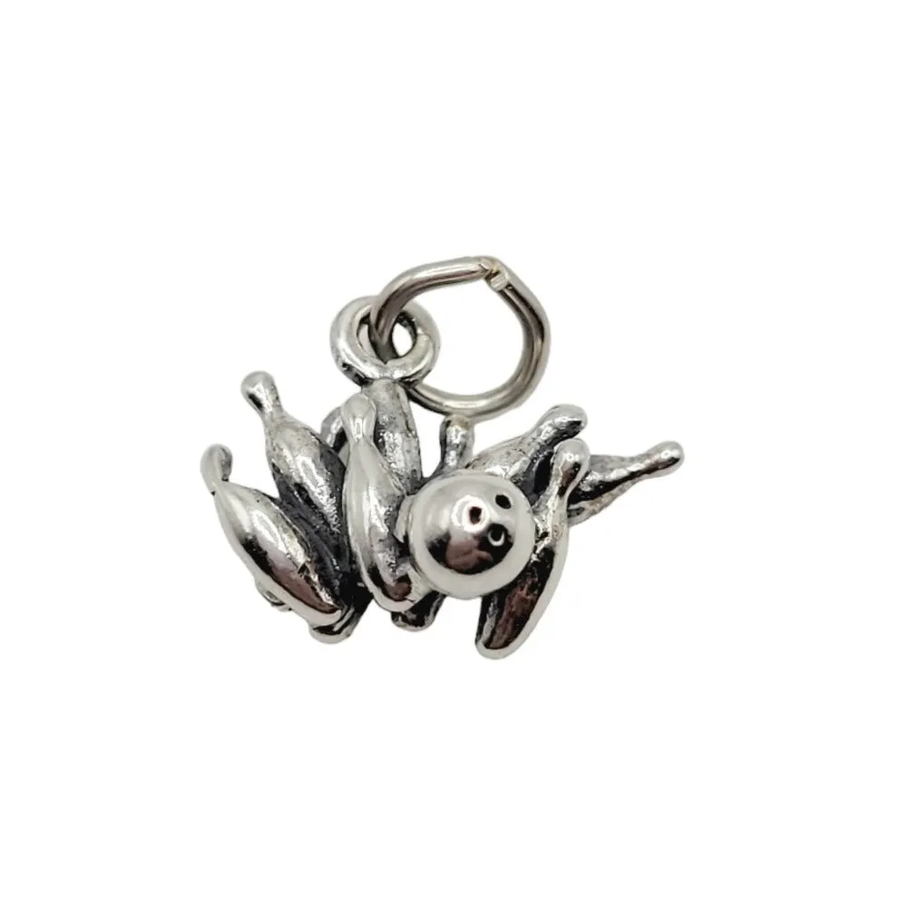 Sterling Silver Bowling Strike Charm