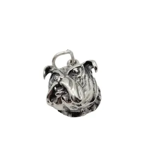 Sterling Silver Bulldog Face Charm