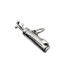 Sterling Silver Golf Bag And Clubs Charm