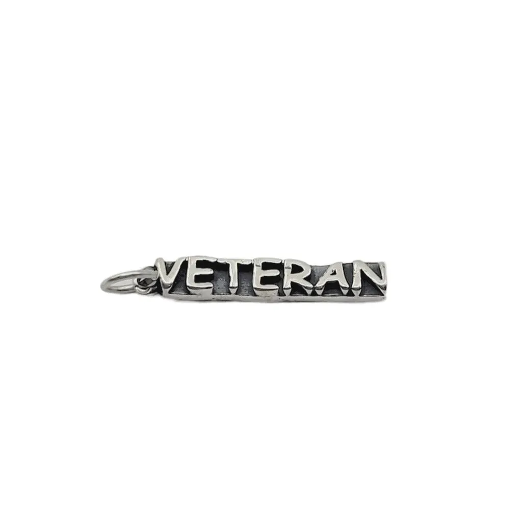Sterling Silver Veteran Charm