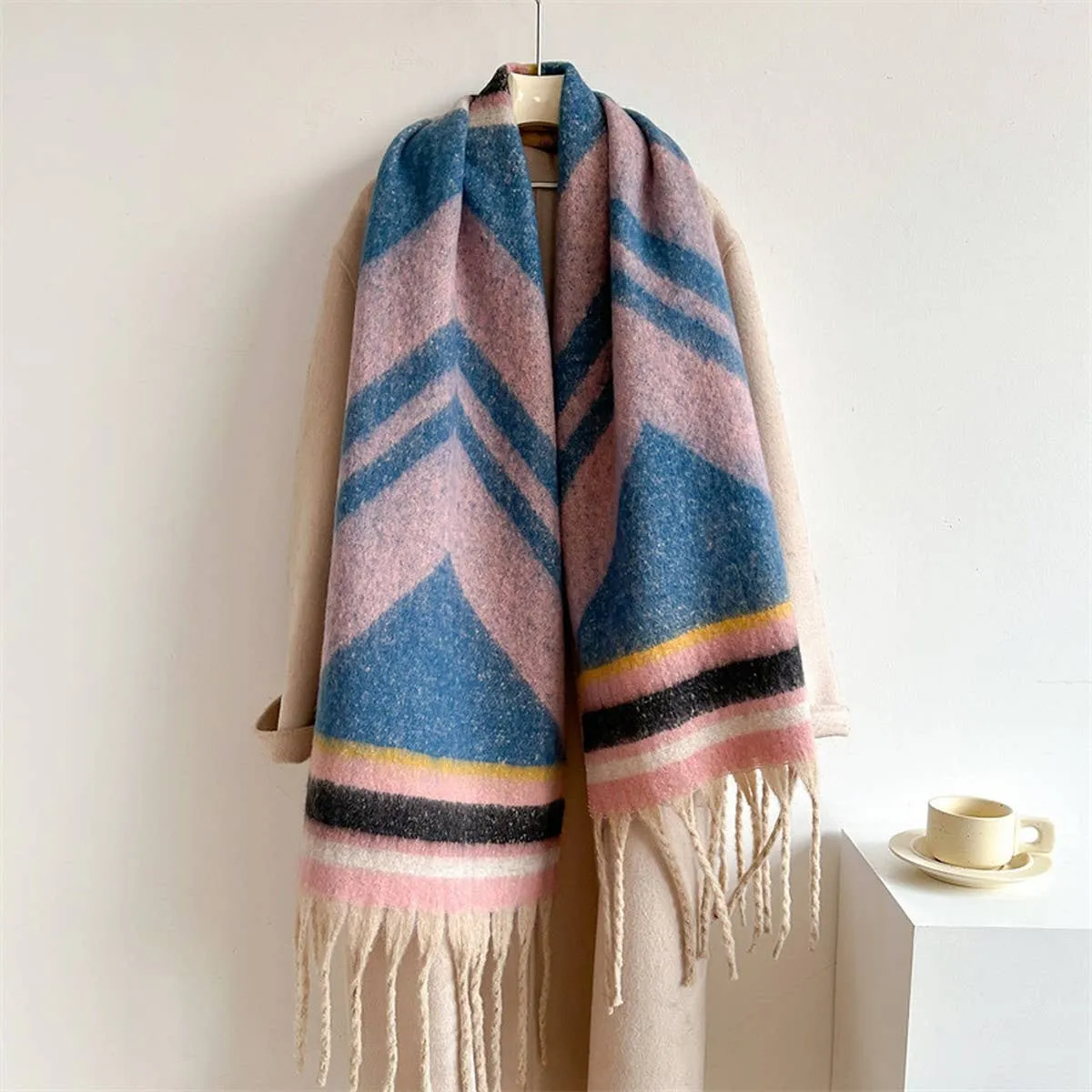 Striped Scarf - Red