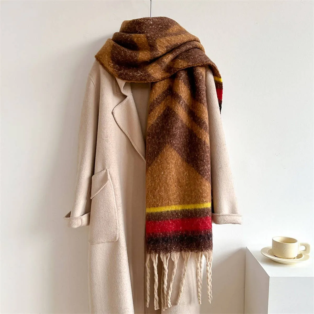 Striped Scarf - Red