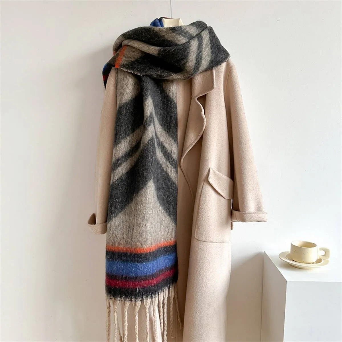 Striped Scarf - Red