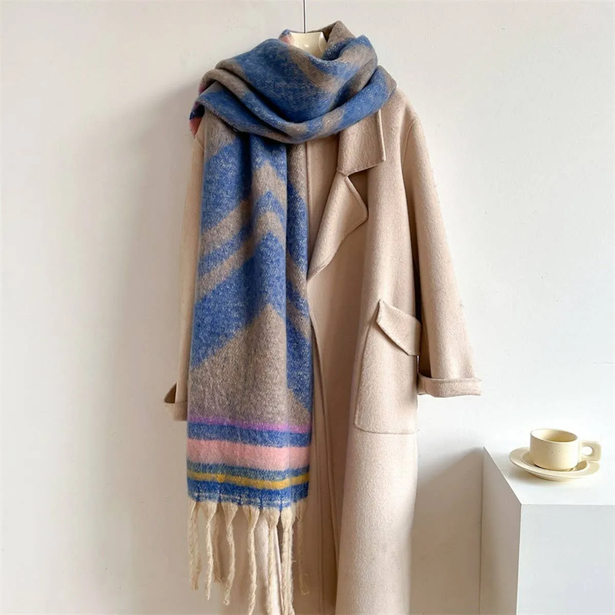 Striped Scarf - Red