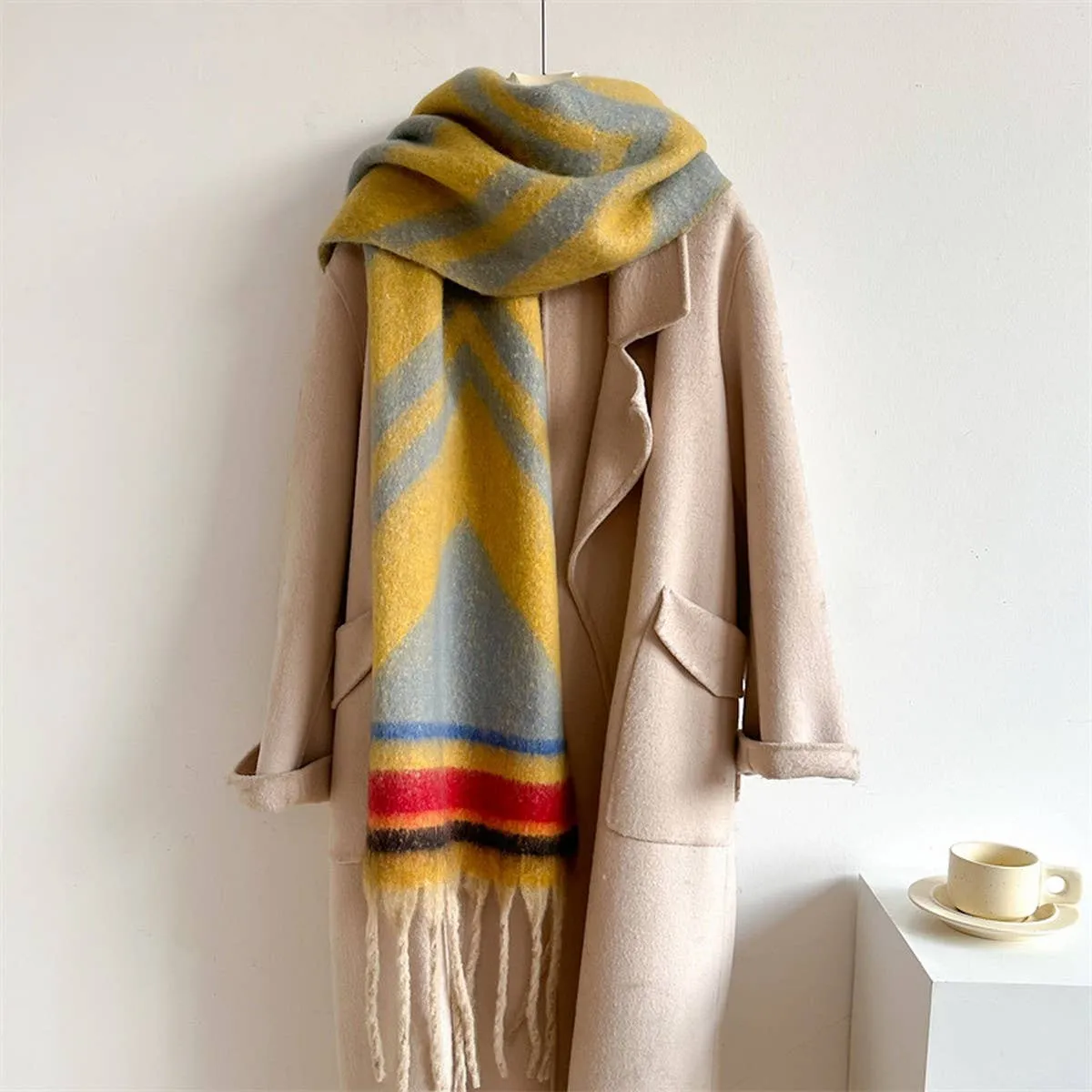 Striped Scarf - Red