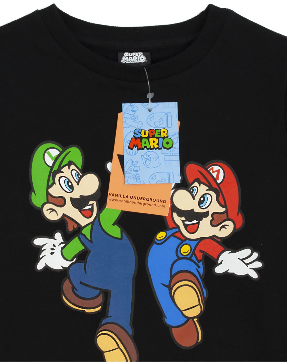 Super Mario Boys Sweatshirt Long Sleeved Jumper For Kids - Black
