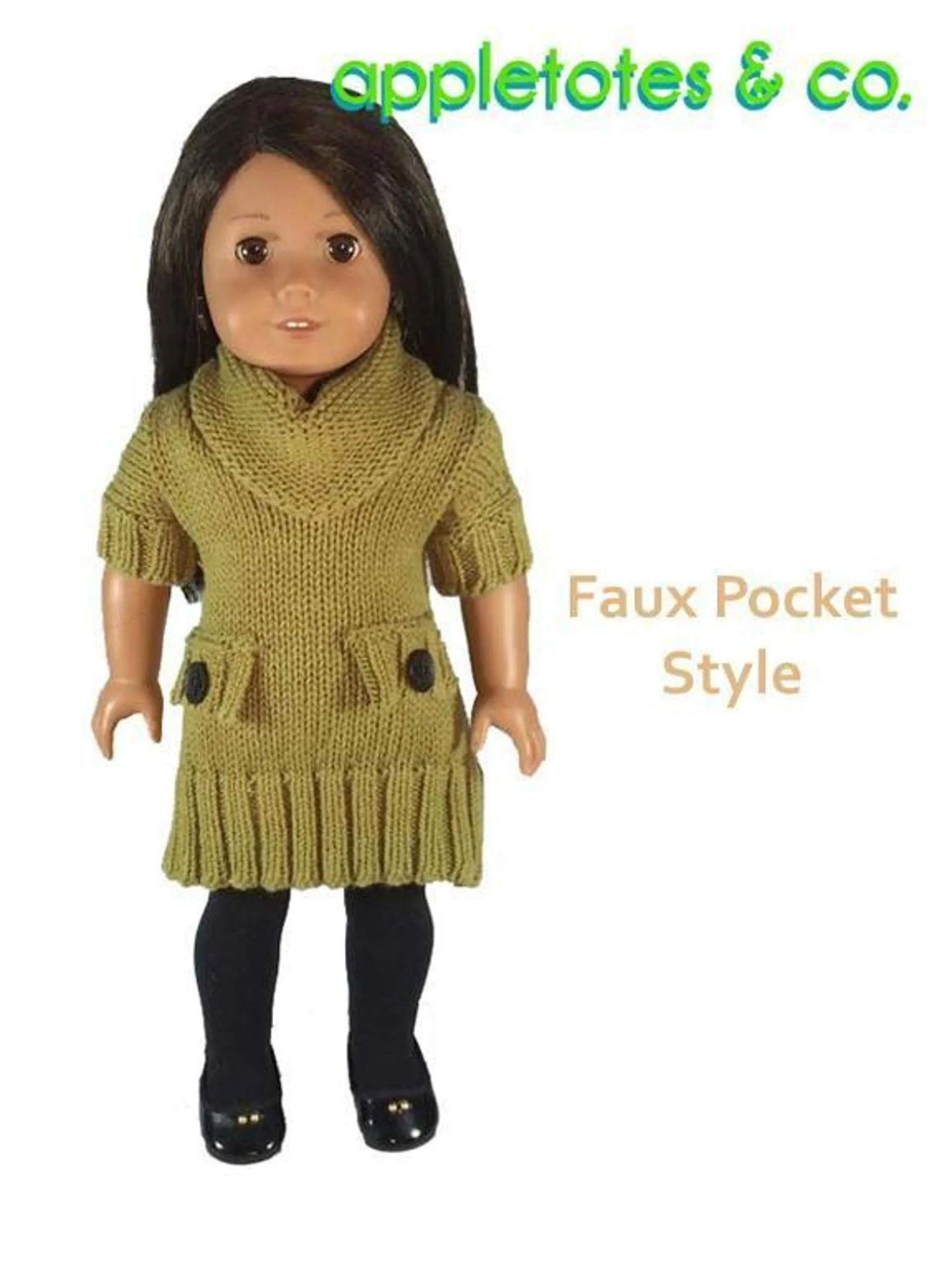 Sweater Dress Sewing Pattern for 18 Inch Dolls