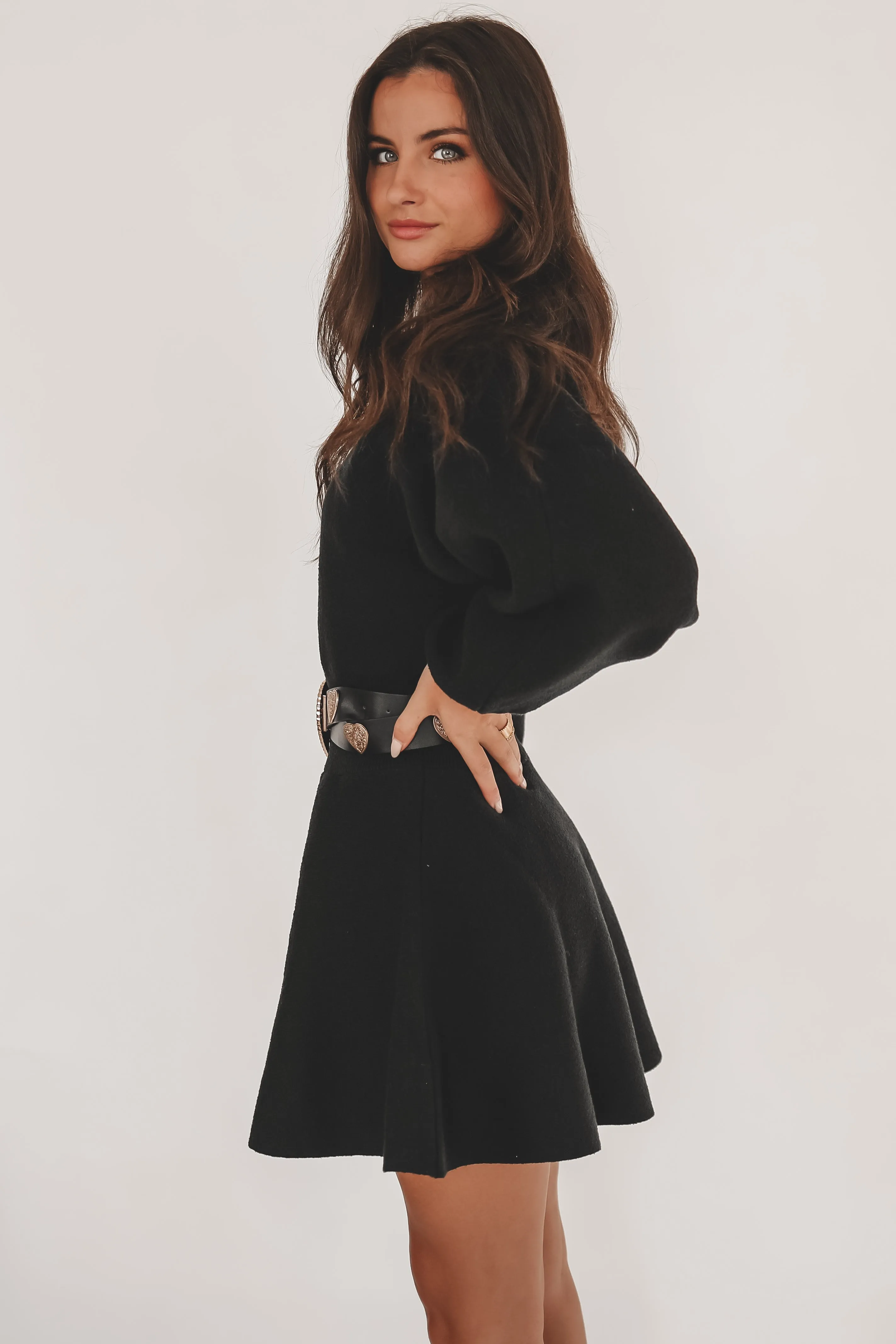 Sweet On Me Babydoll Long Sleeve Sweater Dress