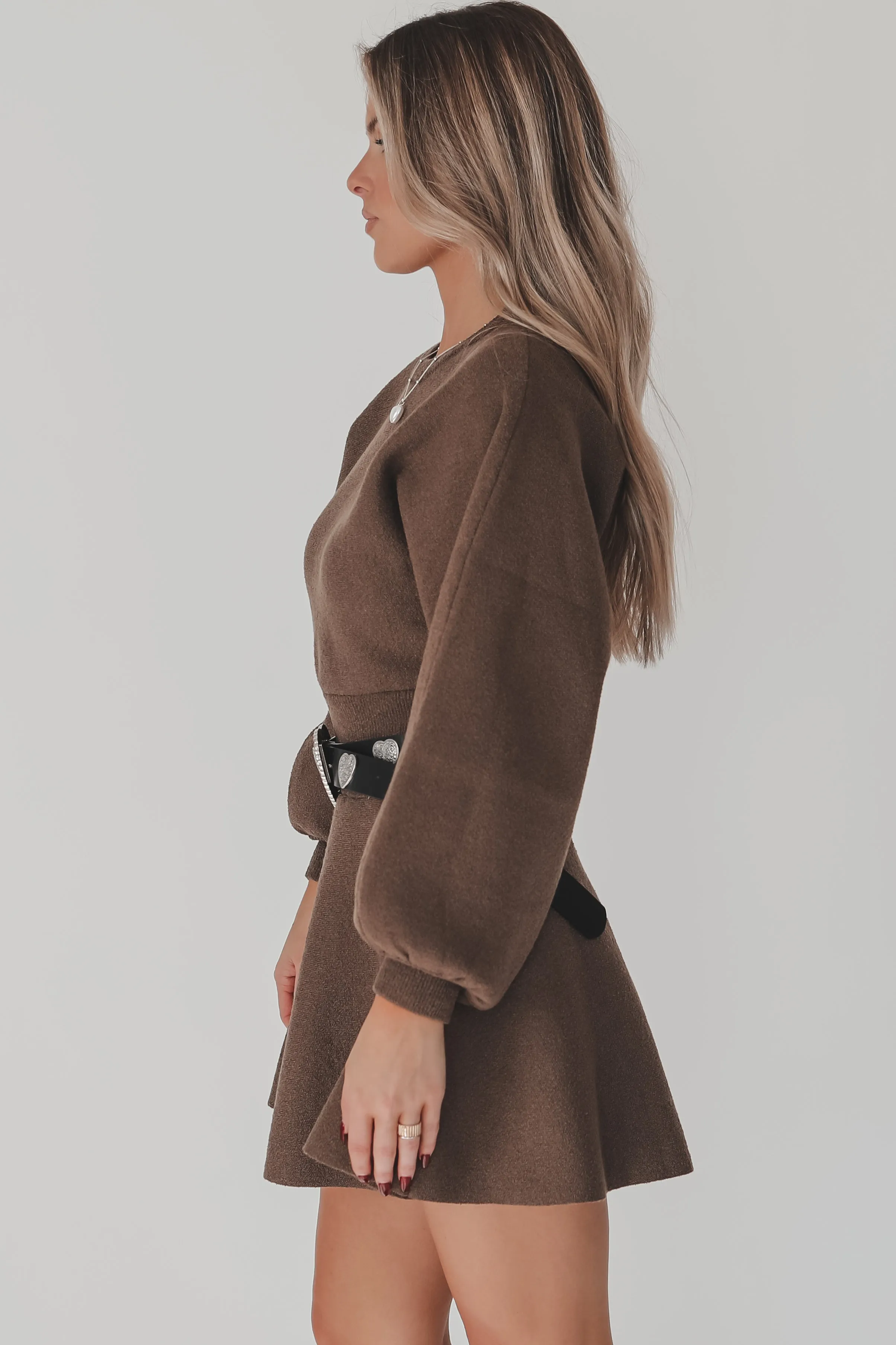Sweet On Me Babydoll Long Sleeve Sweater Dress