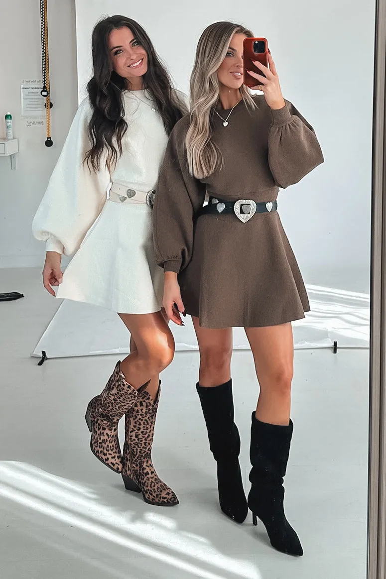 Sweet On Me Babydoll Long Sleeve Sweater Dress