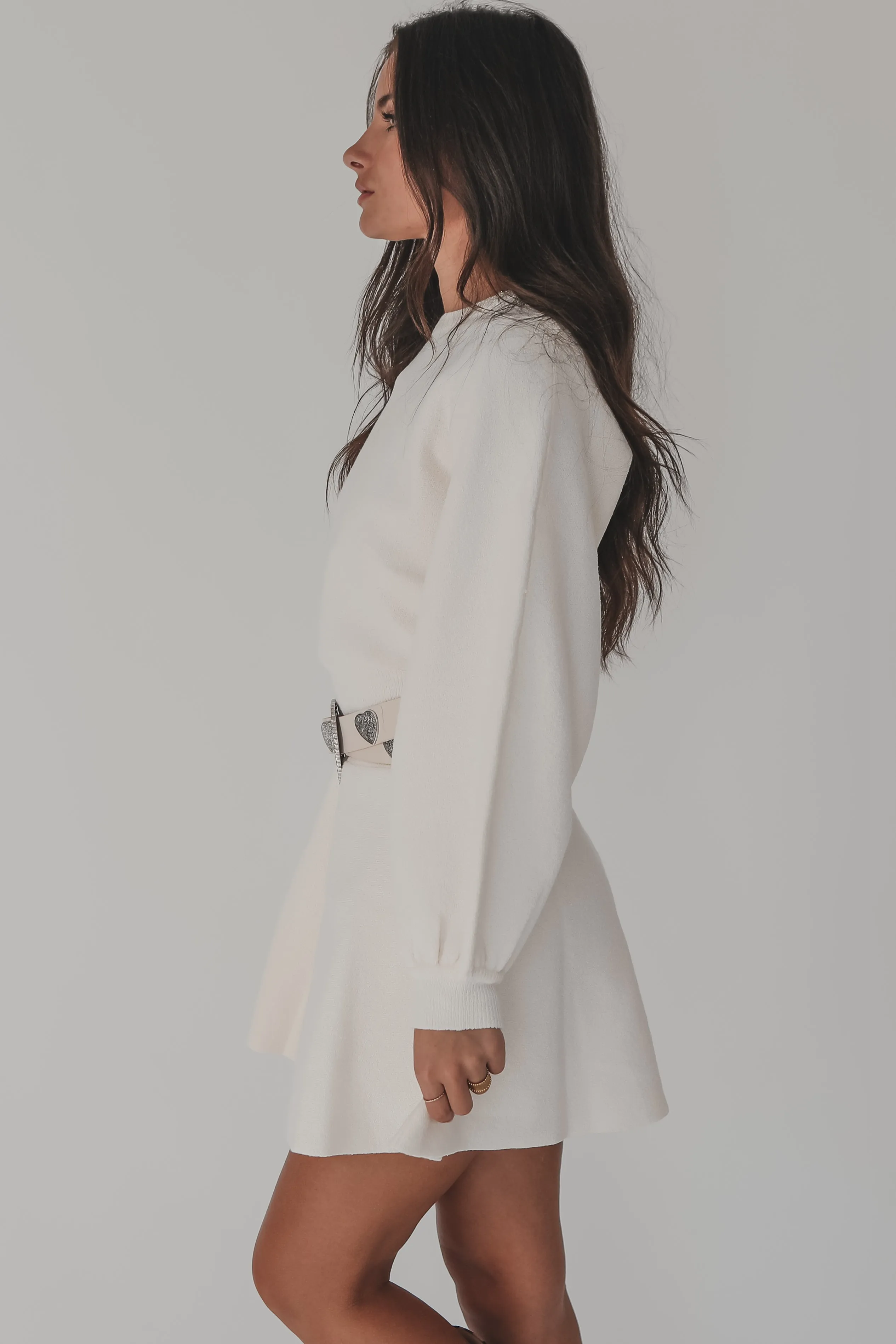 Sweet On Me Babydoll Long Sleeve Sweater Dress