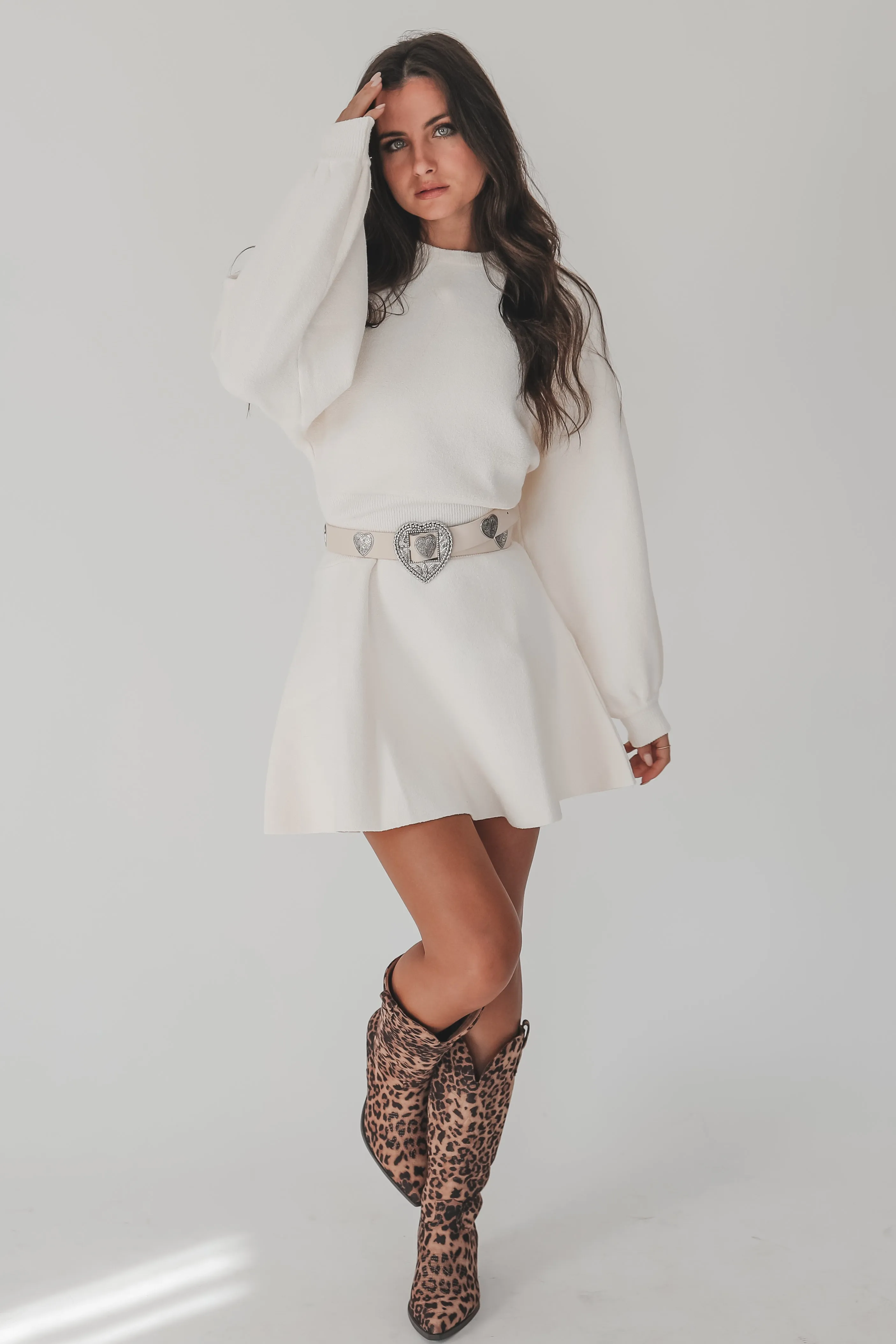 Sweet On Me Babydoll Long Sleeve Sweater Dress