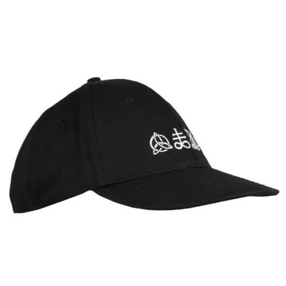 Symbolic Trucker Cap | Black Embroidery In White