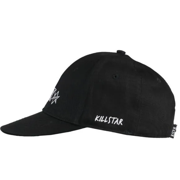 Symbolic Trucker Cap | Black Embroidery In White