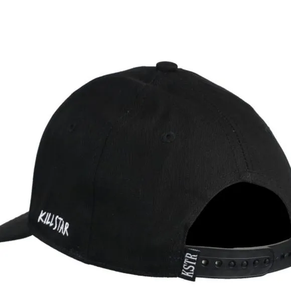 Symbolic Trucker Cap | Black Embroidery In White