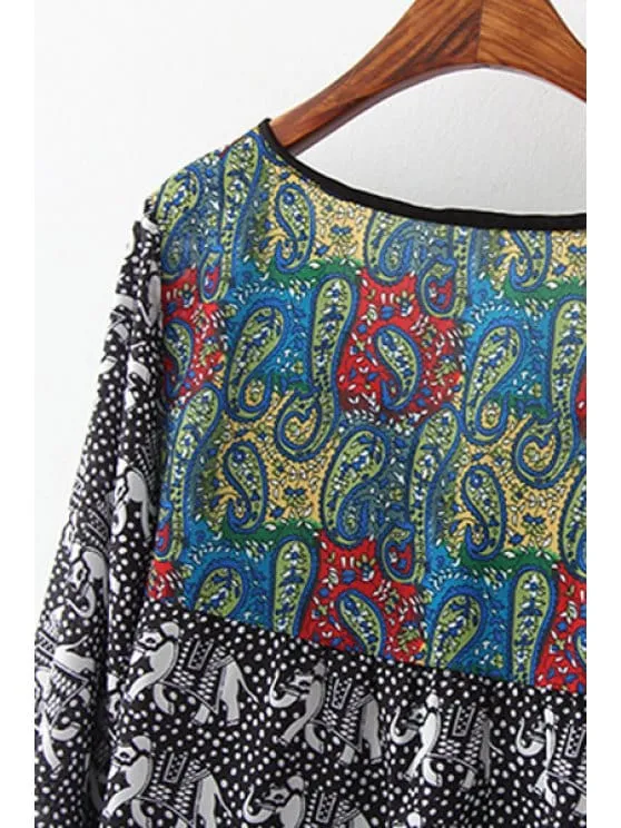 TastyHottie - Pretty Loose-Fitting Print Chiffon Dress