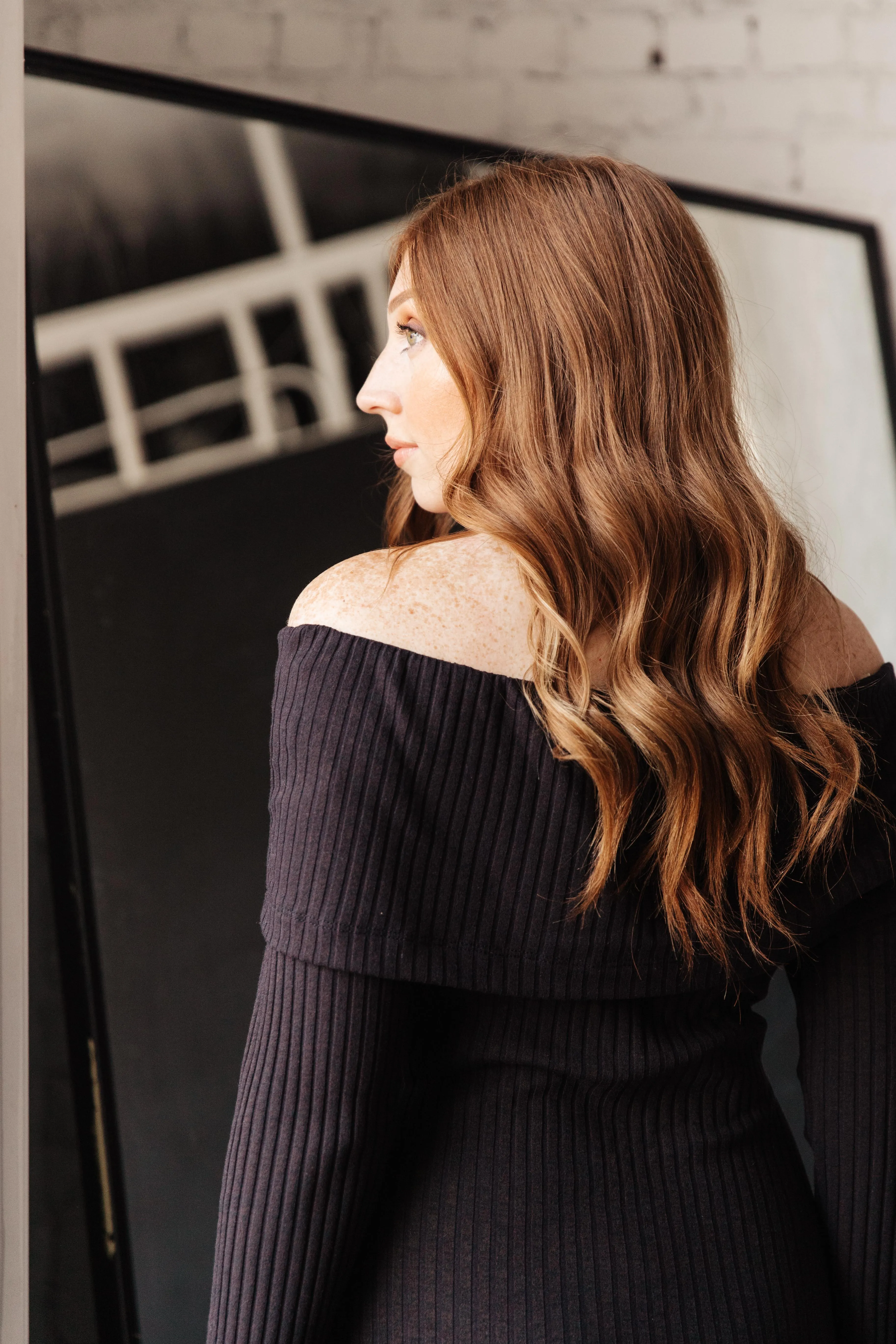 The Perfect Night Sweater Dress in Black