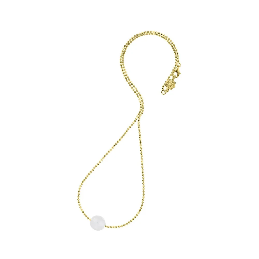 Timeless White Pearl Pendant - Gold - LUP80-V-WP-18