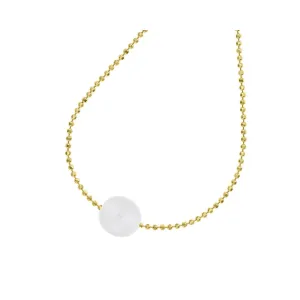 Timeless White Pearl Pendant - Gold - LUP80-V-WP-18
