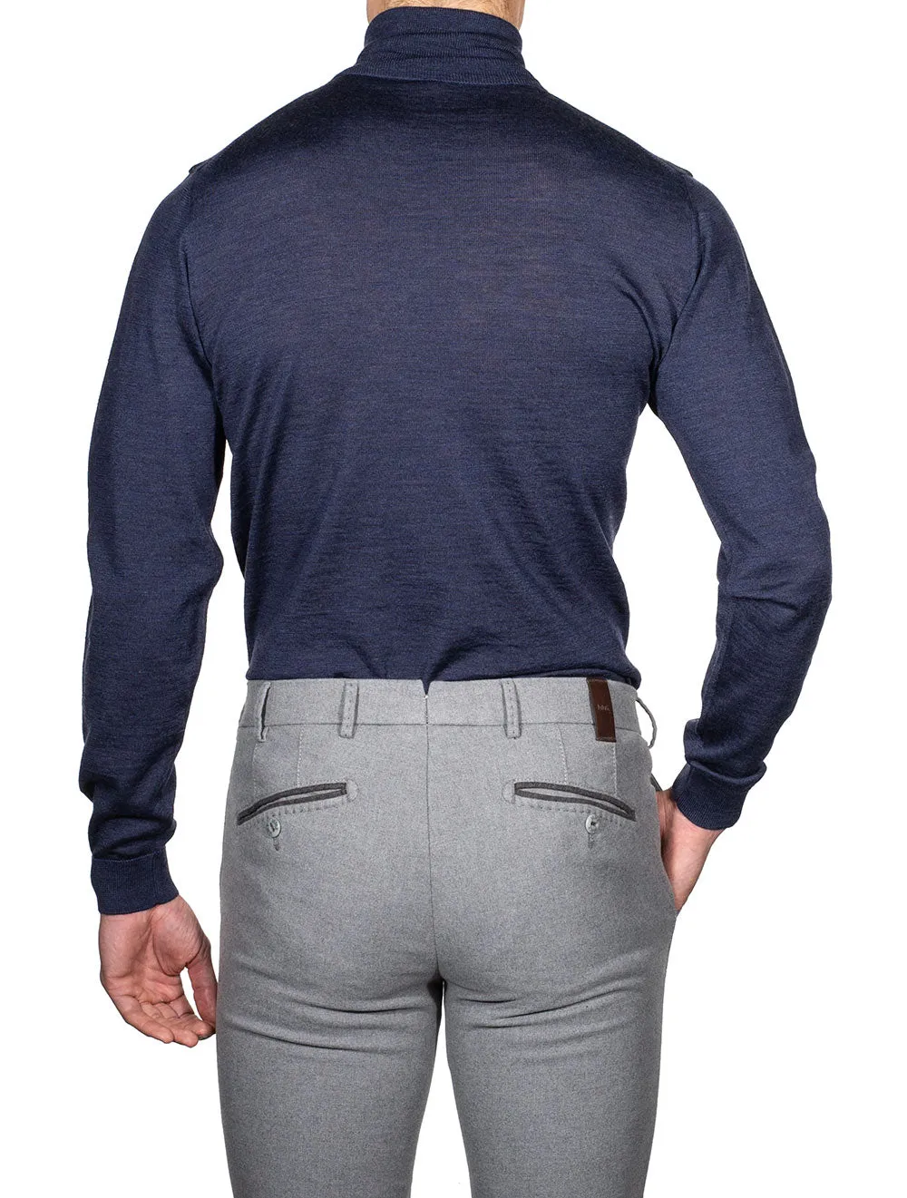 Turtle Neck Jumper Blue