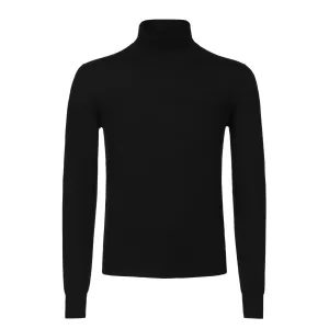 Turtleneck Cashmere Sweater in Black