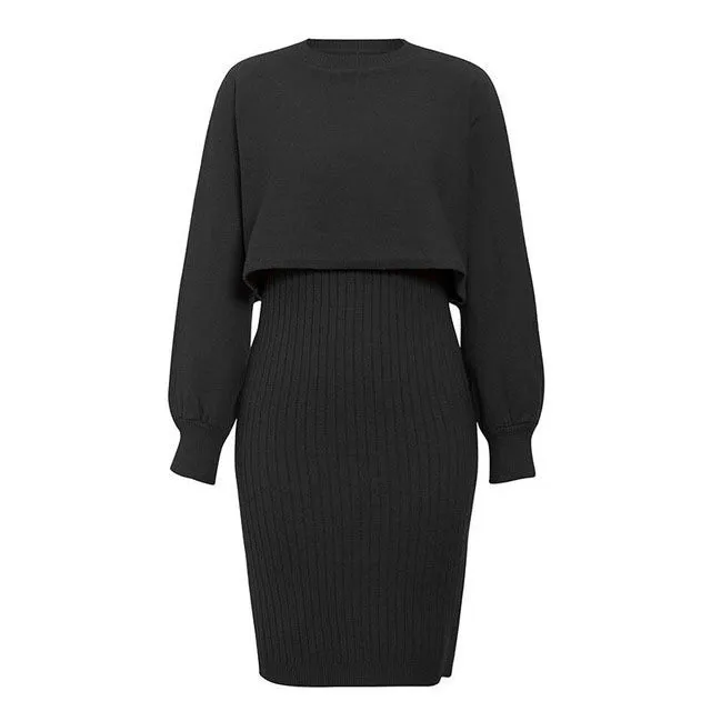 Two-Pieces Knitted Dress