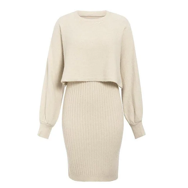 Two-Pieces Knitted Dress