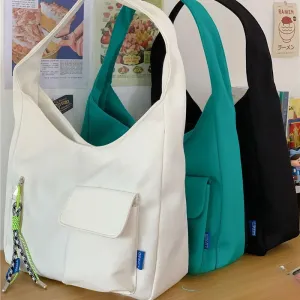 UAKISS  -  2024 High-capacity Solid Korean Grunge Underarm Bag Men Women All Match Students Shoulder Bags Streetwear Preppy Y2k Handbags