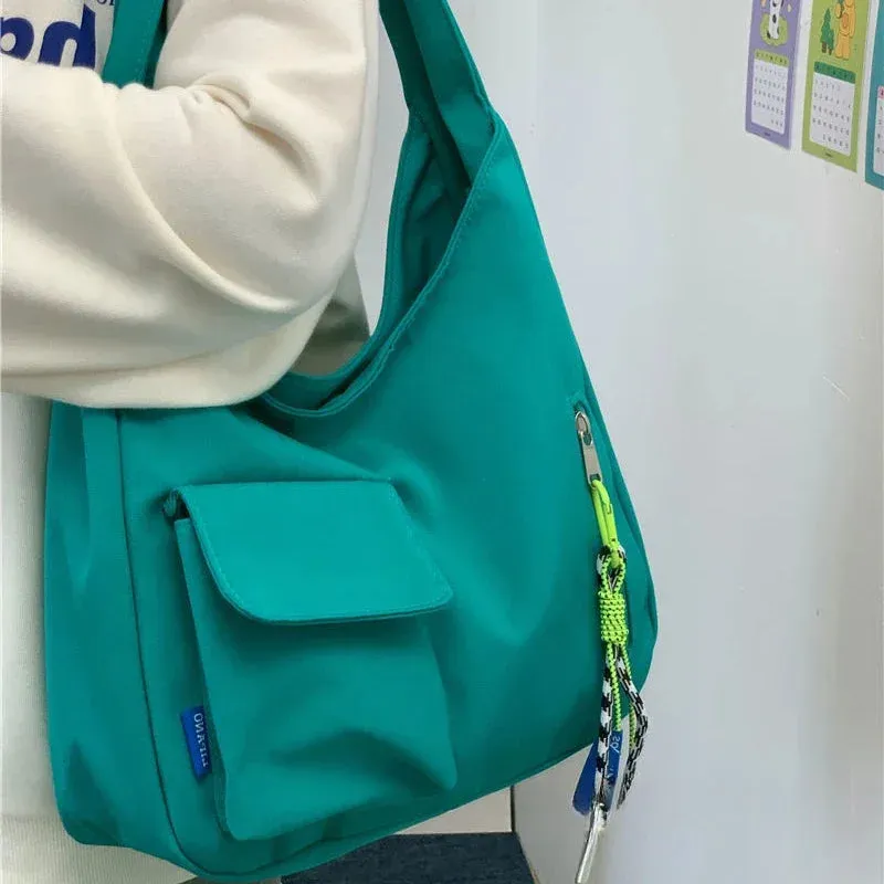 UAKISS  -  2024 High-capacity Solid Korean Grunge Underarm Bag Men Women All Match Students Shoulder Bags Streetwear Preppy Y2k Handbags
