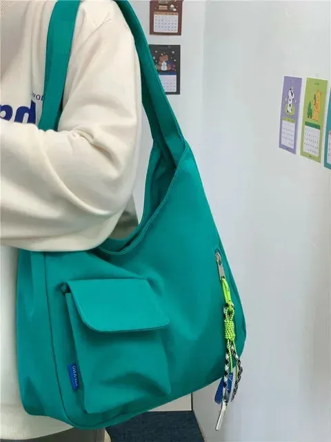 UAKISS  -  2024 High-capacity Solid Korean Grunge Underarm Bag Men Women All Match Students Shoulder Bags Streetwear Preppy Y2k Handbags
