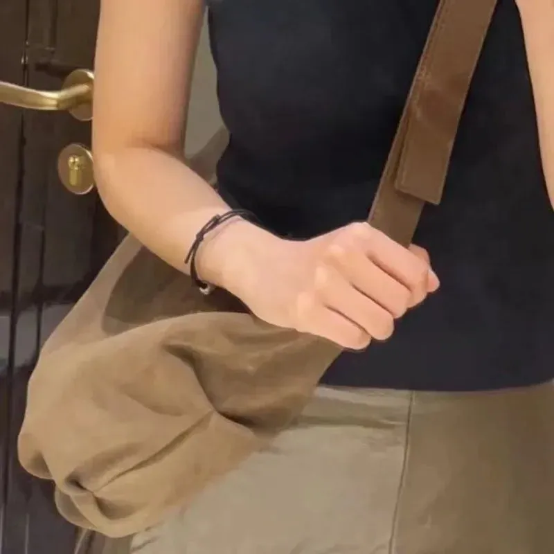 UAKISS  -  2024 New All Match Solid Women Crossbody Bag Streetwear Grunge Vintage Handbags Trendy Simple Casual Shoulder Bags Y2k Aesthetic