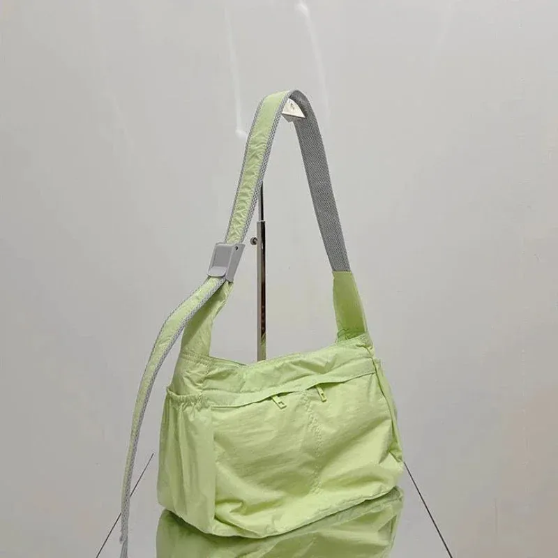 UAKISS  -  2024 New Canvas Casual Pocket Women's Handbags Y2k Aesthetic All Match Grunge Shoulder Bag Solid Korean Trendy Crossbody Bags