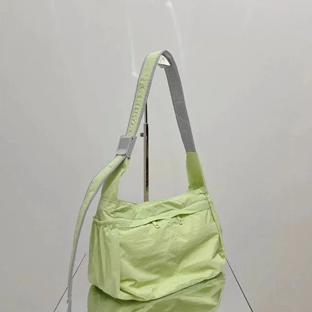 UAKISS  -  2024 New Canvas Casual Pocket Women's Handbags Y2k Aesthetic All Match Grunge Shoulder Bag Solid Korean Trendy Crossbody Bags