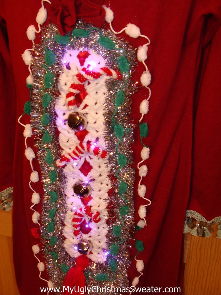 Ugly Christmas Sweater Party Tacky Dress with Lights (d45)