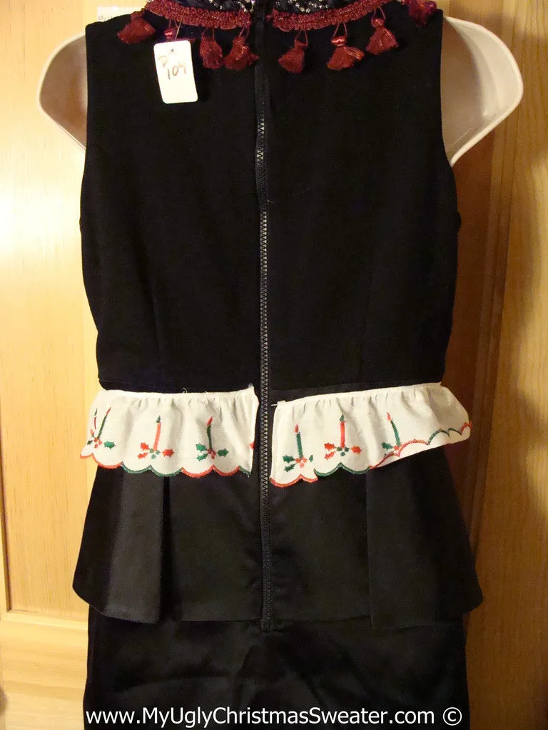 Ugly Christmas Sweater Party Tacky Dress with Reindeer (d104)