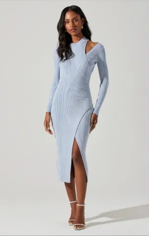 Vasanta Sweater Dress Blue Space Dye