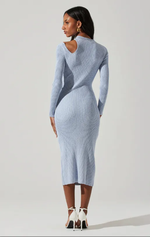 Vasanta Sweater Dress Blue Space Dye