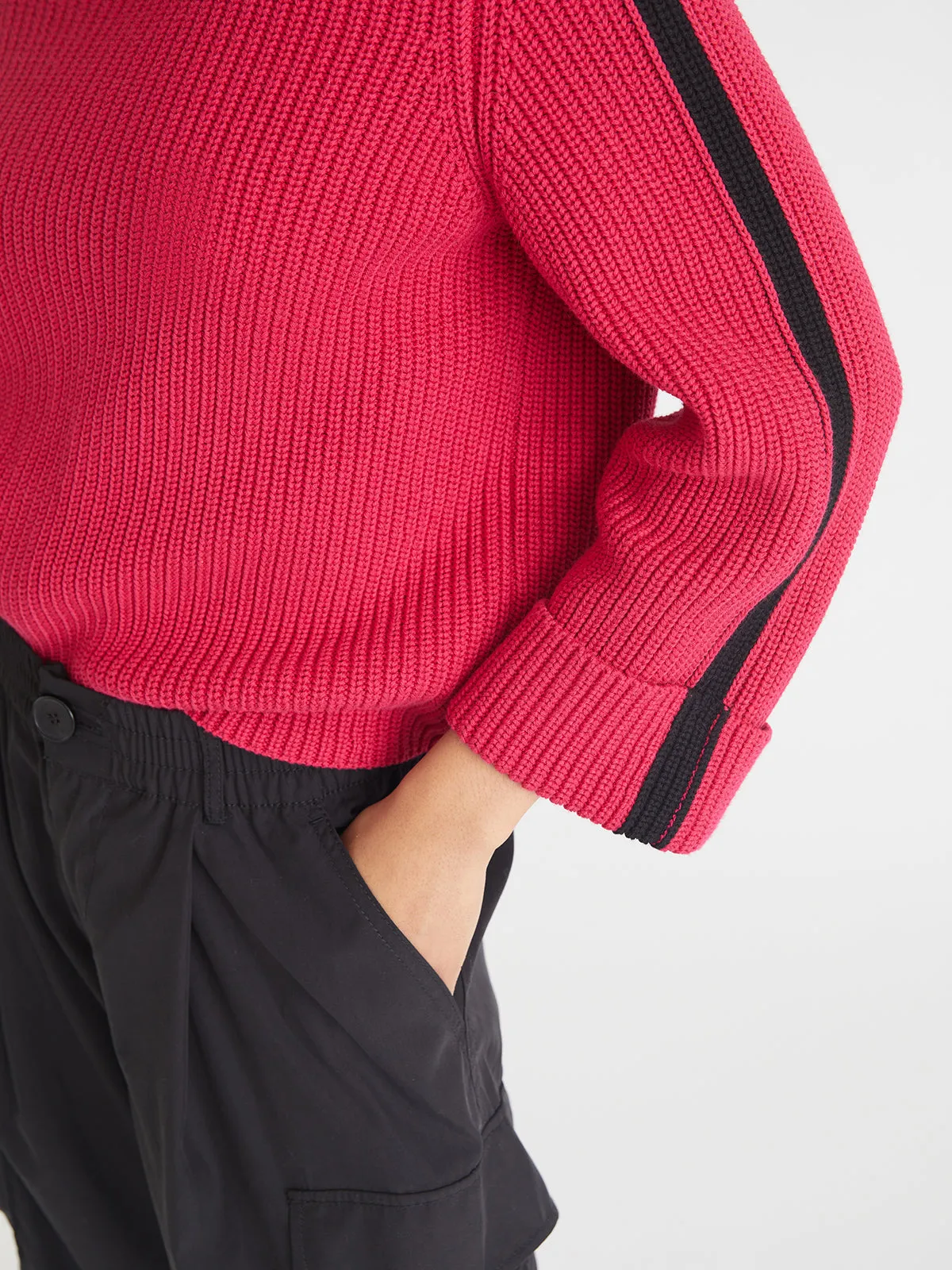 Vida: 100% Cotton Tipped Turtleneck Sweater
