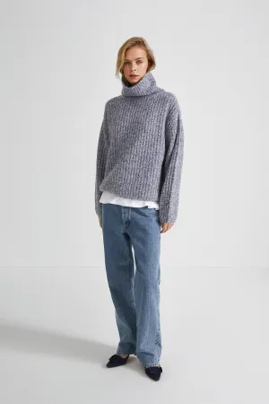 ZOEY SWEATER - BLUE MELANGE