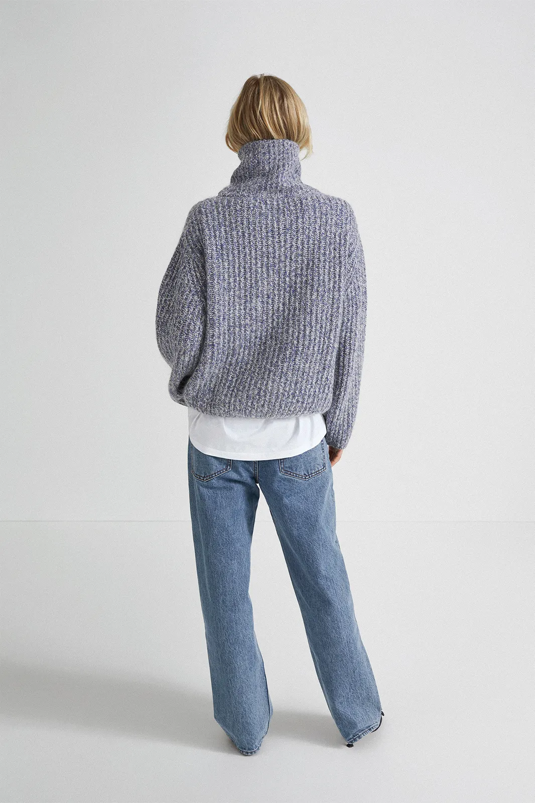ZOEY SWEATER - BLUE MELANGE
